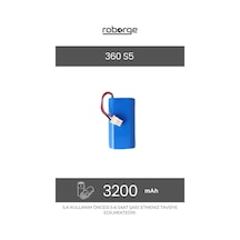 360 Vacuum Mop Cleaner S5 Robot Süpürge Uyumlu 3200 Mah Batarya - Muadil Ürün