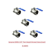 Şenpres 02601 3/4" Tam Geçişli Küresel Vana (mavi) 5 ADET