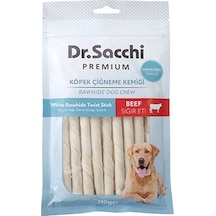 Dr.sacchi Premium Sığır Etli Beyaz Sığır Derisi Burgu Çubuk Tahılsız Köpek Ödülü 5 15li 110 Gr 109-30024.01