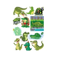 Timsah Sticker Set-4 9 Parça Telefon, Tablet, Defter, Laptop Sticker
