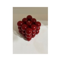Şeffaf Kutulu Kırmızı Bubble Mum-doğal Soya Wax Dekor Mum Düğün, Nişan, Kına,hediyelik Kırmızı