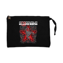 Scorpions Red Star Siyah Clutch Astarlı Cüzdan / El Çantası