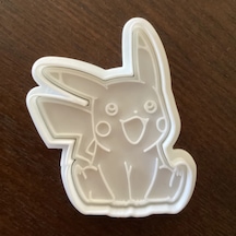 Mizaku Pikachu Pokemon Temalı Kurabiye Kalıbı Beyaz