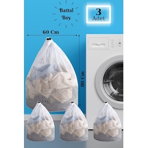 BBag | 3 Adet Çamaşır Yıkama Filesi İpli 60x80 Cm | Çorap Perde F