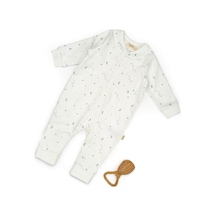 Babycosy Organic Wear Bebek Uzun Kollu Tulum %100 Organik Pamuk - Yenidoğan - Csy8032 Ecru