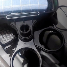 Chuangyinshop Siyah Set 3ü 1 Açar Araç Bardaklık Uzatma Ayar Döner Tepsi Taban İçecek Cep Telefonu Organiz