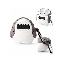 Huawei İle Uyumlu Freebuds 5 Sert Kulaklık Kılıfı Yumuşak Soft Dokunuş Karakter Görünümlü Cartoon Kılıf Köpekbalığı