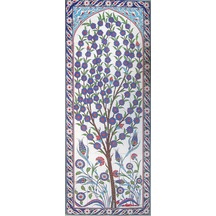 Armada Çini 80x200 Cm Ed 641 Hayat Ağacı El Dekoru Çini Pano