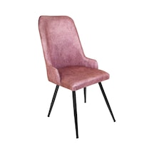 Çırağan Sandalye Esb Siyah Ayak - Pembe Çok Renkli