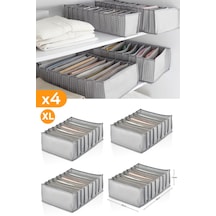 Serstil 4 Adet - 8 Gözlü Gri Benekli Çekmece İçi Düzenleyici Organizer Xlarge Diğer