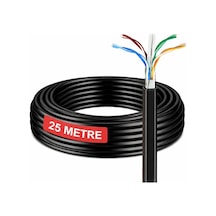 25 Metre Cat6 Kablo Awg23 Bakır Tel Double Layer İç Ve Dış Mekan Ethernet İnternet Kablosu