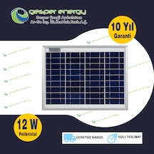 Gesper Energy 12W Watt Polikristal Güneş Paneli 36 Hücre 12V GES12-36P