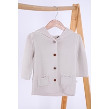 Babyhola %100 Organik Triko Kız Erkek Bebek Çocuk Kapüşonlu Hırka 6000 001