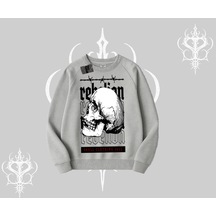 Biskilet Sweatshirt Rebellion Skull Underground Street Legacy Gri