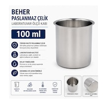 Beher Paslanmaz Çelik 100 Ml - Laboratuvar Ölçü Kabı