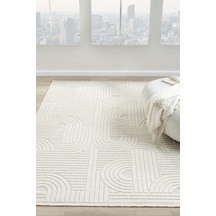 Mariesse Home Lara İskandinav Dokuma Bukleli Modern Salon Halısı Mutfak Halısı Koridor Halısı Yolluk 623-krem