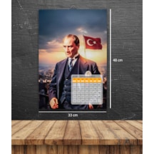 2026 Yeni Atatürk Duvar Takvimi 33x48