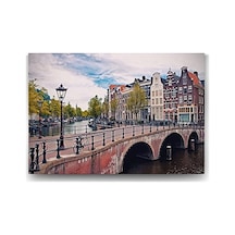 Amsterdam Köprü Kanal Tablosu - 125x80cm 7/8 Yaş