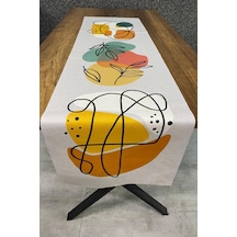 Yaprak Desenli Runner 40x140 Cm Renkli