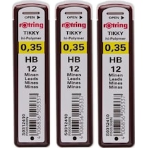 Rotring Siyah Kalem Uçu 0.35 MM 3 Adet
