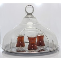 Kutlu Askılı Kapalı Çay Taşıma Tepsisi Kahveci