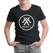 Monsta X - Logo Siyah Çocuk Tshirt