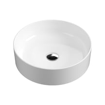 Aqua Bagno Bianzo Tezgah Üstü Çanak Lavabo, Batarya Deliksiz, 42 Cm Beyaz