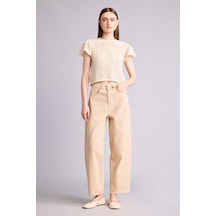 Defacto Wide Leg Yüksek Bel Pantolon H8804ax26spbg26 Bej-bg26