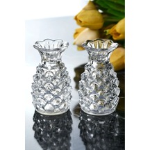 Perotti Pineapple Ananas Model 2'li Cam Tuzluk Biberlik Seti 15525 ŞEffaf