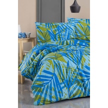 Cotton Collection Ranforce Çift Kişilik Nevresim Takımı Palm Çok Renkli