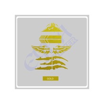 Oto Sticker Mega 4lü Paket Dikiz Kanat Pençe Bagaj Sticker Gold