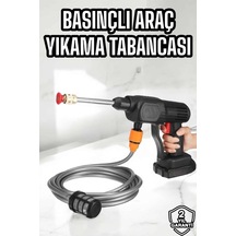 Yeni Nesil Araç Yıkama Şarjlı Tabancası Basınçlı Su Hazneli Siyah