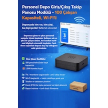 Personel Depo Giriş/çıkış Takip Panosu Modülü 100 Çalışan Kapasiteli, Wi-fi'li