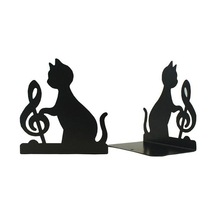 Luckysouk Sevimli Kedi Kitaplık Metal Kitaplık Bookends Kitap Desteği Standı Masası Organizatör Depolama Tutucu L29k Renkli Torpido Üstü Ttr5od