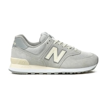 New Balance 574 Unisex Gray Leather Sneaker Günlük Hakiki Deri Spor Ayakkabı Gri Gri