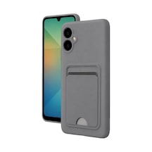 Samsung Galaxy A07 4g Kelvin Kartvizitli Silikon - Gri