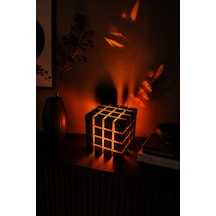 Shadow Cube Masa Lambası Usb Bağlantılı Siyah - Turuncu