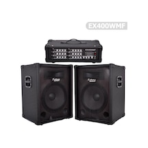 Extreme Ex400wmf Taşınabilir Amfi Ses Sistemi 2 Kolon + Kafa Mikser Anfi Bluetooth Bağlantı, 200w Çıkış Gücü