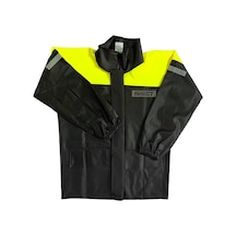 Forte Gt 1134 Pvc Kurye Paketçi Yağmurluğu Takım Cepli Siyah-neon Sarı