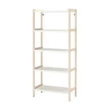 Ikea Ekenabben Açık Raf Ünitesi, Beyaz-titrek Kavak, 70x34x154 Cm