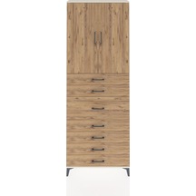 Arges Dolap 3 Raflı 7 Çekmeceli 2 Kapaklı 88x30x243 Aytaşı-çam Aytaşı
