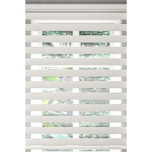 Ekru Dar Piliseli Zebra Perde Ekru