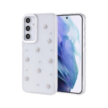 Zore Galaxy A55 Kılıf Airbag Tasarımlı Simli Şeffaf Nvth Kutup Kapak - Yıldız