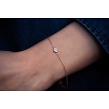 Reis Kuyumculuk T1598 Cemre Pırlanta Bilezik Pembe Altın - Rose Gold Altın Bilezik