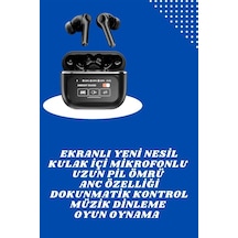 Ekranlı Yeni Nesil Pro Kulaklık Ve Akıllı Saat Kampanyası Kulak İçi Mikrofonlu - Lisinya Slicer