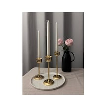 Gold Rengi Bloom 3'lü Şamdan & Mumluk Seti Altın - 820385533 Altın