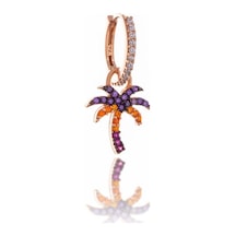 Palm Beachy Gümüş Küpe-317 Rose