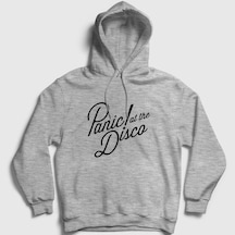 Presmono Unisex Rare To Die Panic At The Disco Kapüşonlu Sweatshirt Gri Melanj