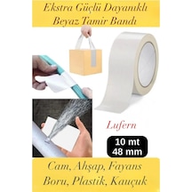 Premium Çok Amaçlı Su Geçirmez Sızdırmaz Dayanıklı Izole Beyaz Tamir Bandı 48 Mm 10 Mt 1 Adet