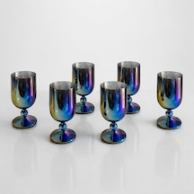 Kristal Su Bardağı,kokteyl Kadeh Seti, 135 Ml- Su Kadehi 6'li Set-gökkuşağı Diğer